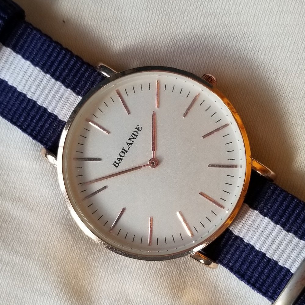 Canvas Striped Wrist Watch (BOGO!!)